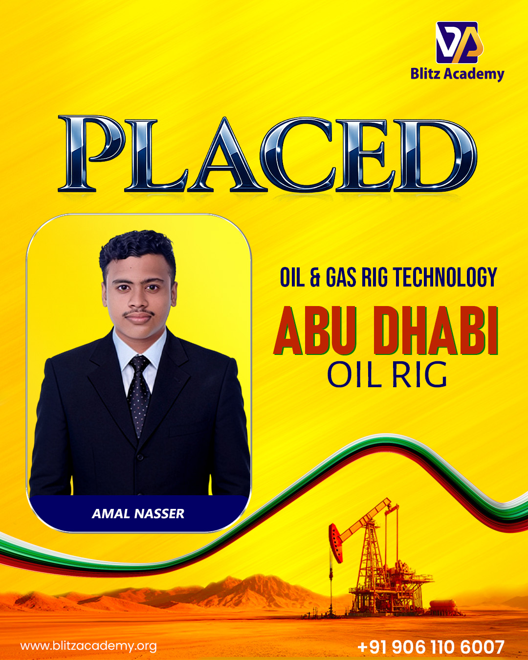 Amal Nasser, placed as Oil and gas rig technology (Abu Dhabi)